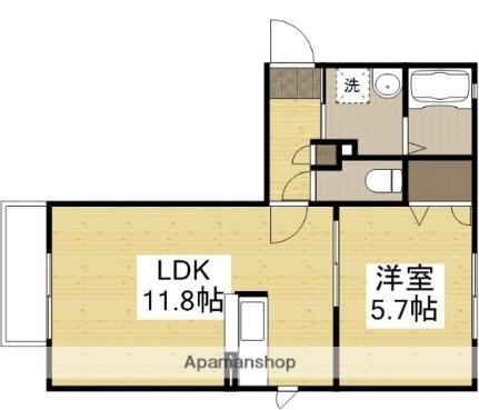 シャーメゾンプロスペリーテ平島Ａ棟 201｜岡山県岡山市東区東平島(賃貸アパート1LDK・2階・40.60㎡)の写真 その2