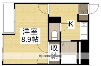 グリーンピア21 205｜岡山県岡山市北区上中野１丁目(賃貸マンション1K・2階・27.00㎡)の写真 その2