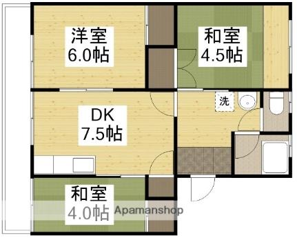 岡山県岡山市南区当新田(賃貸マンション3DK・4階・48.20㎡)の写真 その2