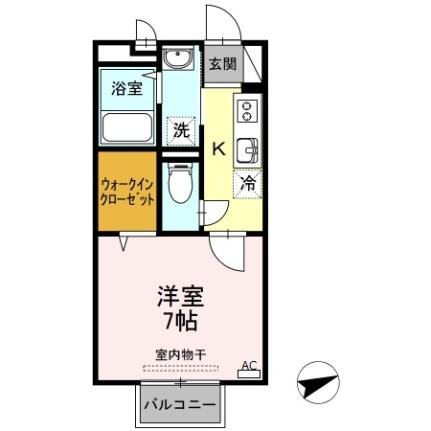 岡山県岡山市南区当新田(賃貸アパート1K・2階・26.71㎡)の写真 その2