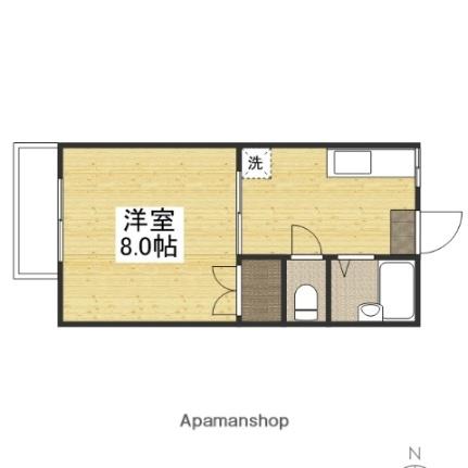 パールハイツＡ棟 102｜岡山県岡山市中区浜１丁目(賃貸アパート1K・1階・22.00㎡)の写真 その2