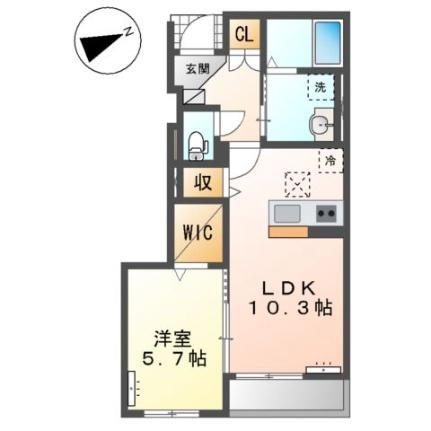 仮）シェルル・ロココモダン高松 101｜岡山県岡山市北区高松(賃貸アパート1LDK・1階・43.20㎡)の写真 その2