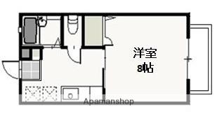 岡山県岡山市北区津島福居２丁目(賃貸アパート1K・2階・26.49㎡)の写真 その2