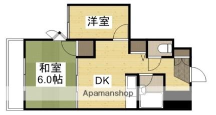 昭和住宅ビル 405｜岡山県岡山市南区泉田(賃貸マンション2DK・4階・33.77㎡)の写真 その2