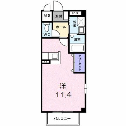 フラン・カーサ 101｜岡山県岡山市北区田中(賃貸アパート1K・1階・30.24㎡)の写真 その2