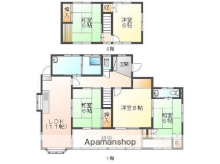 岡山県赤磐市山陽１丁目（賃貸一戸建5LDK・1階・85.28㎡） その2