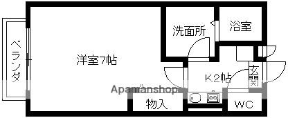 岡山県岡山市北区津島本町(賃貸アパート1K・2階・18.00㎡)の写真 その2