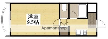 岡山県岡山市北区津島西坂２丁目（賃貸マンション1K・4階・25.57㎡） その2