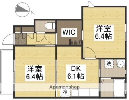 シャルーズ　Ａ棟 101｜岡山県倉敷市上東(賃貸アパート2DK・1階・46.68㎡)の写真 その2