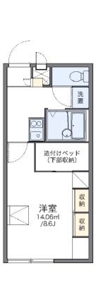 レオパレスブルースカイIII 206｜岡山県岡山市北区平田(賃貸アパート1K・2階・23.18㎡)の写真 その2