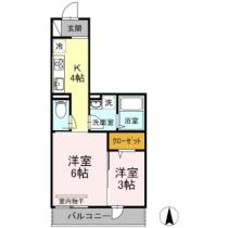 岡山県岡山市北区奉還町１丁目（賃貸アパート2K・3階・31.74㎡） その2