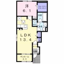 カーサ　ソンリッサ 101 ｜ 岡山県岡山市北区御津野々口（賃貸アパート1LDK・1階・50.49㎡） その2