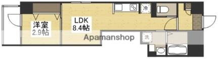 月光　ハレノワ ｜岡山県岡山市北区表町３丁目(賃貸マンション1LDK・3階・29.45㎡)の写真 その2