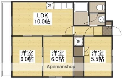 トーコーレジデンス豊成 905｜岡山県岡山市南区豊成１丁目(賃貸マンション3LDK・9階・57.20㎡)の写真 その2