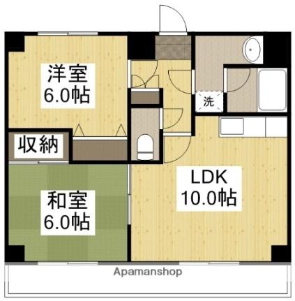 アリベ国富 401｜岡山県岡山市中区国富(賃貸マンション2LDK・4階・50.00㎡)の写真 その2