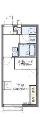 レオパレスルピナス高柳東町 207｜岡山県岡山市北区高柳東町(賃貸アパート1K・2階・23.18㎡)の写真 その2