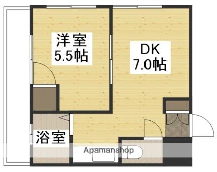 岡山県倉敷市松島(賃貸マンション1DK・3階・32.29㎡)の写真 その2