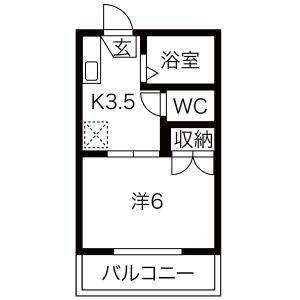 アルトハイデＩ 201｜岡山県岡山市北区津島福居２丁目(賃貸アパート1K・2階・19.46㎡)の写真 その2