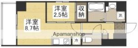 月光　ハレノワ  ｜ 岡山県岡山市北区表町３丁目（賃貸マンション1LDK・8階・29.55㎡） その2