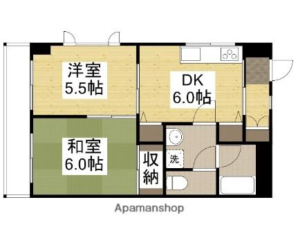 ファミーユ 203｜岡山県倉敷市新倉敷駅前４丁目(賃貸マンション2DK・2階・44.71㎡)の写真 その2