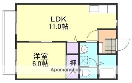 フレンドリー鶴新田　Ｂ棟 201｜岡山県倉敷市連島町鶴新田(賃貸アパート1LDK・2階・40.92㎡)の写真 その2