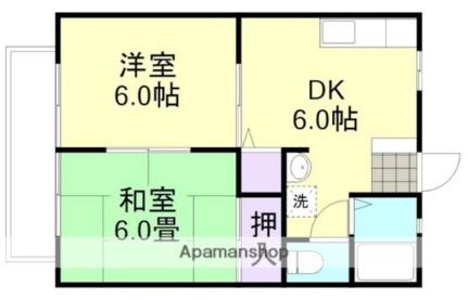 マミーコーポ 101｜岡山県倉敷市西阿知町(賃貸アパート2DK・1階・40.92㎡)の写真 その2