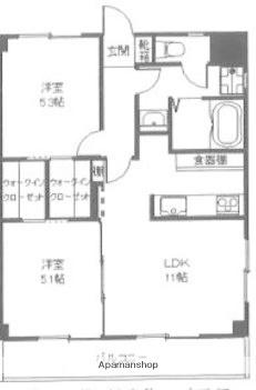 ディーズマンション 201｜岡山県倉敷市大島(賃貸マンション2LDK・2階・52.40㎡)の写真 その2