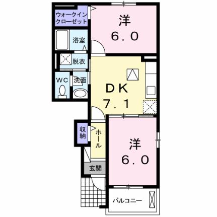 Ｂａｙーテラス 105｜岡山県玉野市田井４丁目(賃貸アパート2DK・1階・45.39㎡)の写真 その2