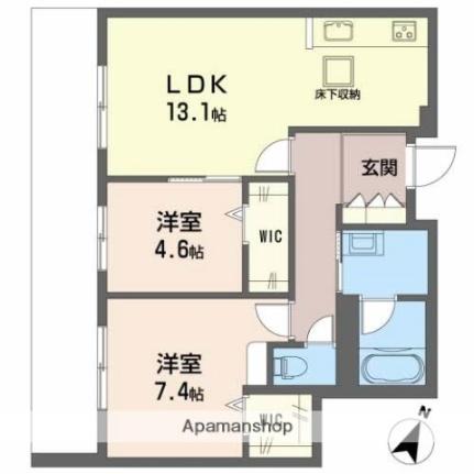 トリフォリア（ＢＥＬＳ認証・ＺＥＨ） 106｜岡山県倉敷市上富井(賃貸マンション2LDK・1階・62.28㎡)の写真 その2