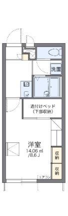 レオパレスガーデンハイツ富田 113｜岡山県岡山市北区富田(賃貸アパート1K・1階・23.18㎡)の写真 その2