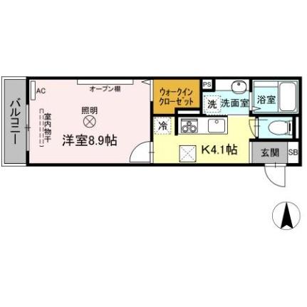 岡山県岡山市北区学南町１丁目（賃貸アパート1K・1階・32.42㎡） その2