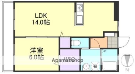 岡山県倉敷市沖新町（賃貸マンション1LDK・1階・46.20㎡） その2