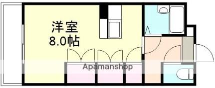 岡山県倉敷市新田(賃貸マンション1R・4階・28.00㎡)の写真 その2