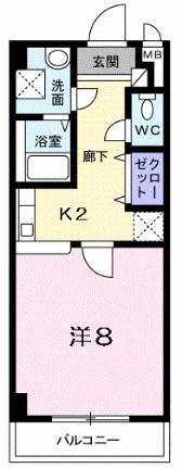 ニューメゾン森安 102｜岡山県岡山市北区東花尻(賃貸マンション1K・1階・30.02㎡)の写真 その2