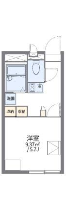 レオパレスサンフラワー芳田 203｜岡山県岡山市南区当新田(賃貸アパート1K・2階・20.28㎡)の写真 その2