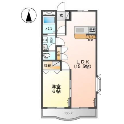 プリベール 201｜岡山県倉敷市白楽町(賃貸アパート1LDK・2階・46.00㎡)の写真 その2