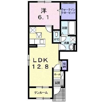 カンタービレ　Ａ 101｜岡山県井原市西江原町(賃貸アパート1LDK・1階・50.13㎡)の写真 その2