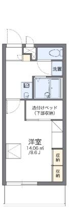 レオパレスアゼリア 106｜岡山県岡山市北区奥田西町(賃貸マンション1K・1階・23.18㎡)の写真 その2