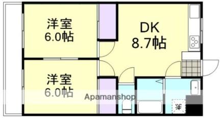 平松マンション ｜岡山県倉敷市中庄(賃貸マンション2DK・3階・49.68㎡)の写真 その2