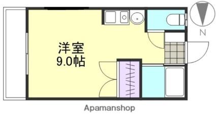 岡山県倉敷市上東(賃貸アパート1R・2階・21.02㎡)の写真 その2