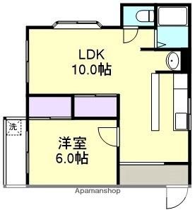 岡山県倉敷市鳥羽(賃貸アパート1LDK・2階・44.40㎡)の写真 その2