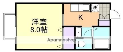 岡山県倉敷市水江(賃貸アパート1R・2階・26.00㎡)の写真 その2
