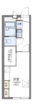 レオパレスアモーレ　パートII 205｜岡山県倉敷市上東(賃貸アパート1K・2階・22.35㎡)の写真 その2