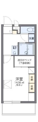 レオパレスマユリカII 205｜岡山県岡山市北区下中野(賃貸アパート1K・2階・23.18㎡)の写真 その2