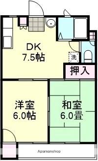 ハイツ高砂 ｜岡山県倉敷市安江(賃貸アパート2DK・2階・42.06㎡)の写真 その2