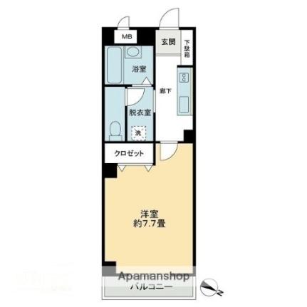 ＮＭＢ．Ｂ．新倉敷 ｜岡山県倉敷市新倉敷駅前２丁目(賃貸アパート1K・2階・25.41㎡)の写真 その2