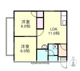 びら浅野 ｜岡山県倉敷市川入(賃貸アパート2LDK・1階・47.90㎡)の写真 その2