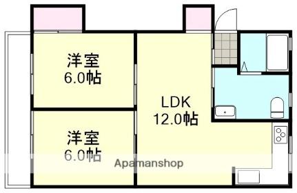 コーポ藤田 ｜岡山県倉敷市中島(賃貸アパート2LDK・2階・52.45㎡)の写真 その2