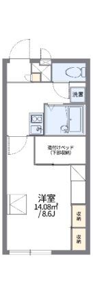 レオパレスサウスコート 205｜岡山県倉敷市連島町鶴新田(賃貸アパート1K・2階・23.18㎡)の写真 その2