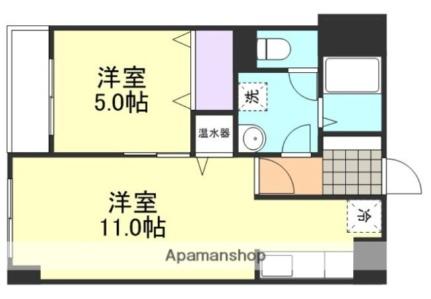 コンチネンタル・インＢ ｜岡山県倉敷市松島(賃貸マンション1LDK・3階・41.70㎡)の写真 その2